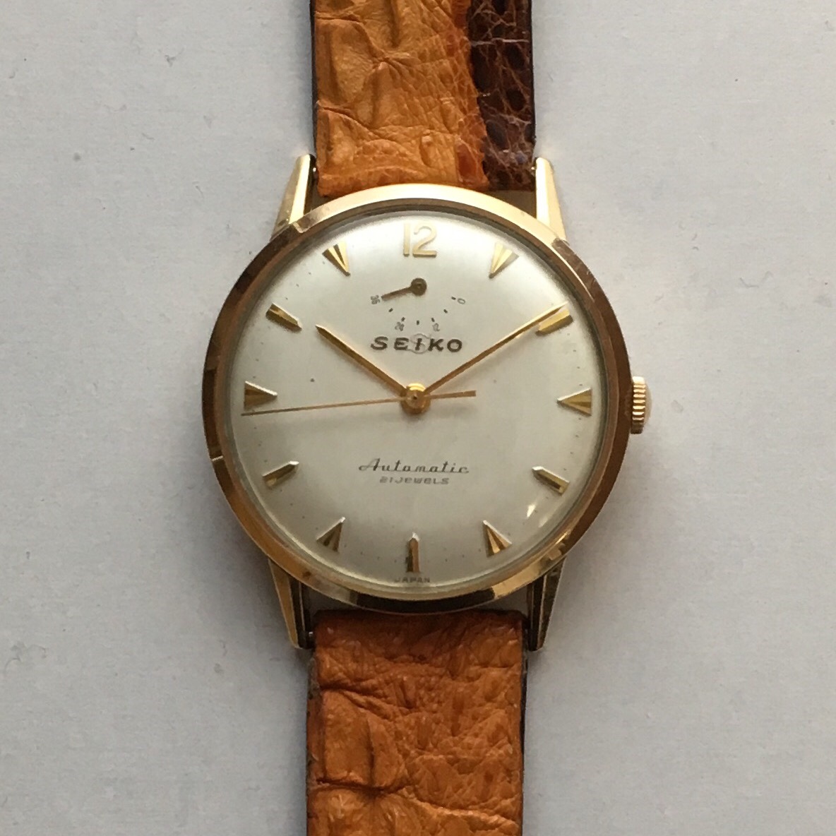 ダイヤルの経年化もありますSeiko セイコー11Aインジケーター 初自動巻き腕時計